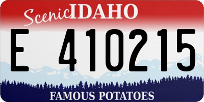 ID license plate E410215