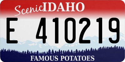 ID license plate E410219
