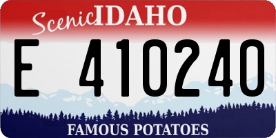 ID license plate E410240