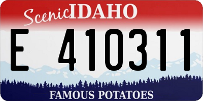 ID license plate E410311
