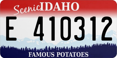 ID license plate E410312