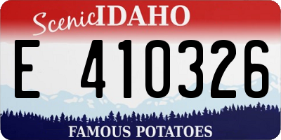 ID license plate E410326