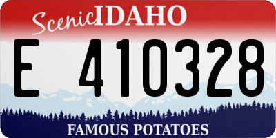 ID license plate E410328