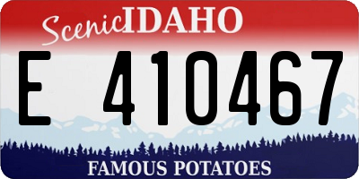 ID license plate E410467