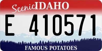 ID license plate E410571