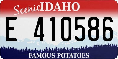 ID license plate E410586