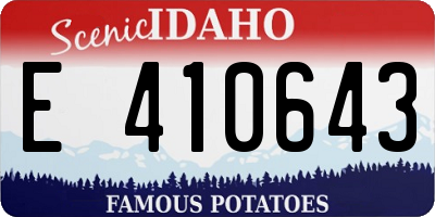 ID license plate E410643