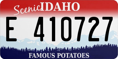 ID license plate E410727