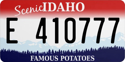 ID license plate E410777