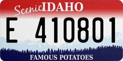 ID license plate E410801