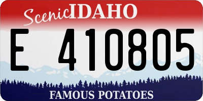 ID license plate E410805