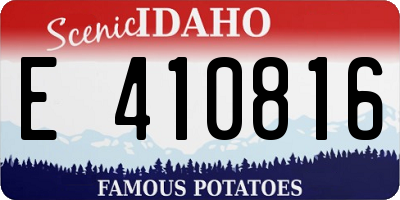 ID license plate E410816