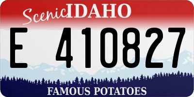 ID license plate E410827