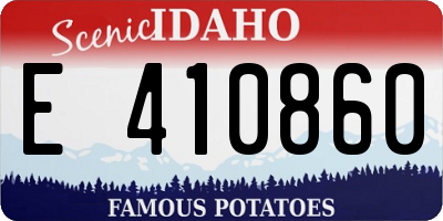 ID license plate E410860