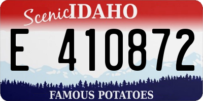 ID license plate E410872