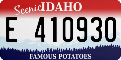 ID license plate E410930