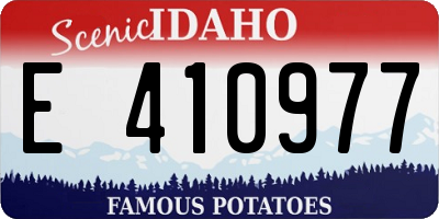 ID license plate E410977