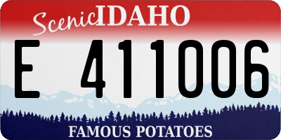 ID license plate E411006