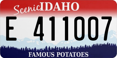 ID license plate E411007