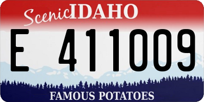 ID license plate E411009