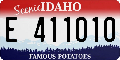 ID license plate E411010