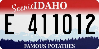 ID license plate E411012