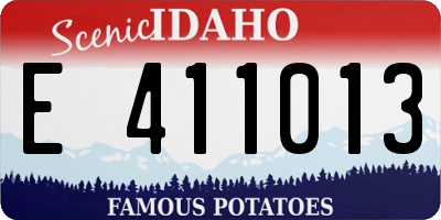 ID license plate E411013