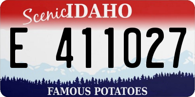 ID license plate E411027