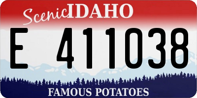 ID license plate E411038