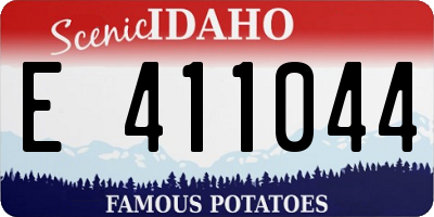 ID license plate E411044