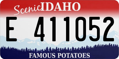 ID license plate E411052