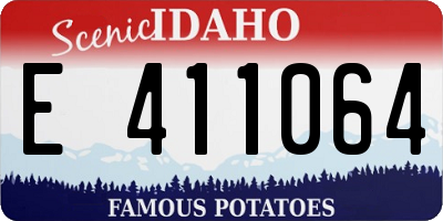 ID license plate E411064