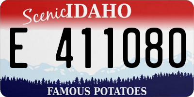 ID license plate E411080