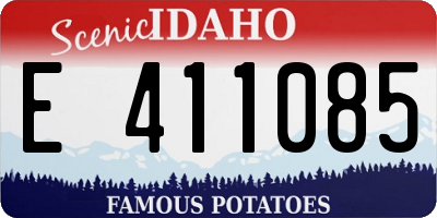 ID license plate E411085