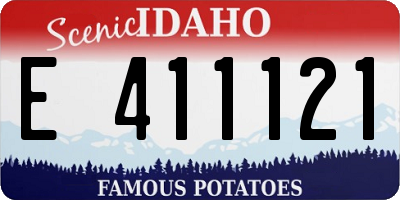 ID license plate E411121