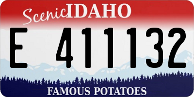 ID license plate E411132