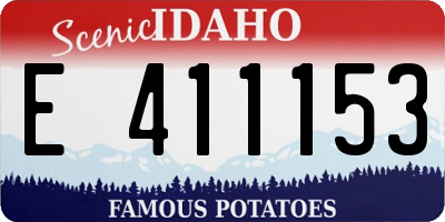 ID license plate E411153