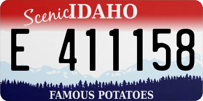 ID license plate E411158