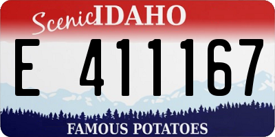 ID license plate E411167