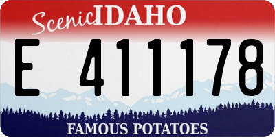 ID license plate E411178