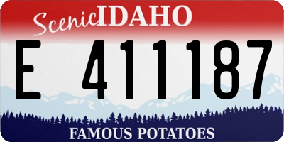 ID license plate E411187