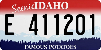 ID license plate E411201