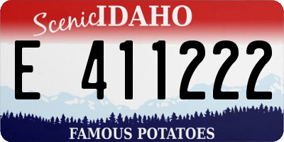 ID license plate E411222