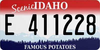 ID license plate E411228