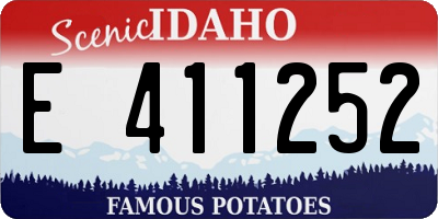 ID license plate E411252