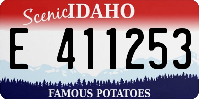 ID license plate E411253
