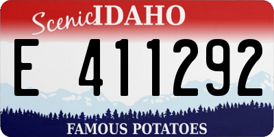 ID license plate E411292