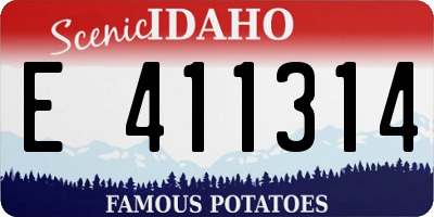 ID license plate E411314