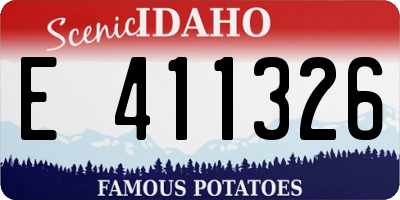 ID license plate E411326