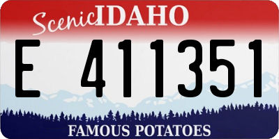 ID license plate E411351